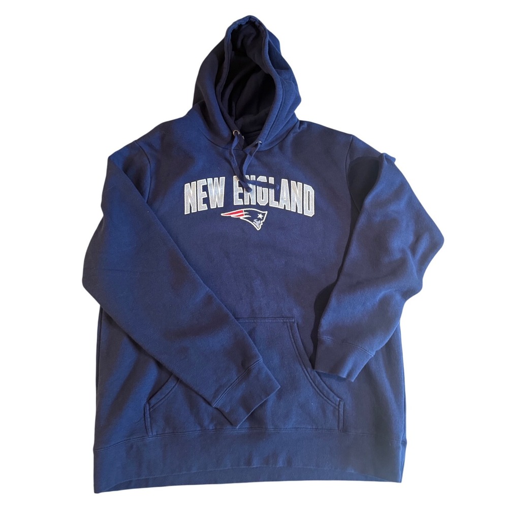 New England‎ Patriots Hoodie Mens XL Navy Blue NFL Football Pullover